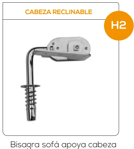 Cabeza Reclinable - Bisagra sofá apoya cabeza 2